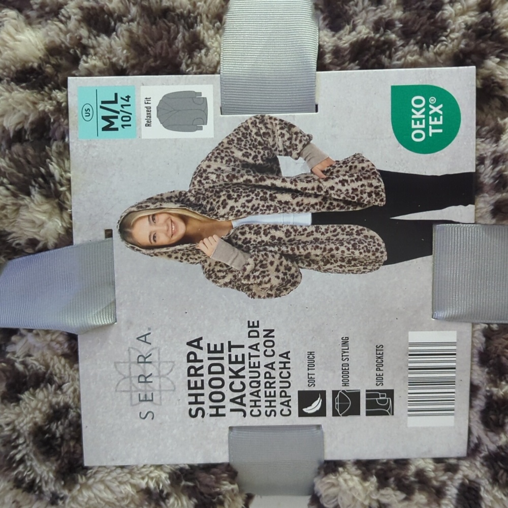 Leopard-Print Hooded Teddy Jacket - Beige - Picture 4 of 6